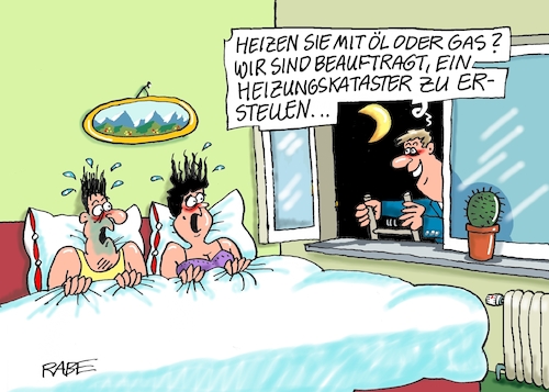 Cartoon: Nächtliche Ruhestörung (medium) by RABE tagged klima,klimaziele,klimawende,ampel,wissing,streit,umsetzung,rabe,ralf,böhme,cartoon,karikatur,pressezeichnung,farbcartoon,tagescartoon,dürre,klimakatastrophe,wärmewende,klimagesetz,heizungstausch,habeck,ölheizung,gasheitung,wärmepumpen,kataster,katasteramt,heizungskataster,schlafzimmer,ehepaar,ehebett,fenster,leiter,beamter,fensterln,nacht,klima,klimaziele,klimawende,ampel,wissing,streit,umsetzung,rabe,ralf,böhme,cartoon,karikatur,pressezeichnung,farbcartoon,tagescartoon,dürre,klimakatastrophe,wärmewende,klimagesetz,heizungstausch,habeck,ölheizung,gasheitung,wärmepumpen,kataster,katasteramt,heizungskataster,schlafzimmer,ehepaar,ehebett,fenster,leiter,beamter,fensterln,nacht