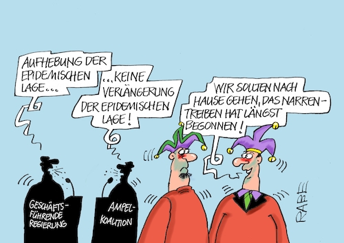 Cartoon: Narrenepidemie (medium) by RABE tagged corona,bundländerkonferenz,merkel,kanzleramt,lockerungen,stufenplan,öffnungen,lockdown,shutdown,baumärkte,impfdosen,rki,fallzahlen,inzidenzwert,spahn,impfzentren,impfreihenfolge,notbremse,ampel,ampelkoalition,epedemie,lage,narren,narrentreiben,faschingssaison,karnevalssaison,corona,bundländerkonferenz,merkel,kanzleramt,lockerungen,stufenplan,öffnungen,lockdown,shutdown,baumärkte,impfdosen,rki,fallzahlen,inzidenzwert,spahn,impfzentren,impfreihenfolge,notbremse,ampel,ampelkoalition,epedemie,lage,narren,narrentreiben,faschingssaison,karnevalssaison