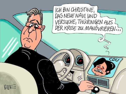 Cartoon: Navi aus der Krise (medium) by RABE tagged landtagswahl,thüringen,erfurt,ramelow,kemmerich,fdp,akk,rücktritt,höcke,minderheitsregierung,kanzleramt,domino,dominospiel,cdu,dominosteine,hirte,afd,christine,lieberknecht,ministerpräsidentin,übergangsregierung,auto,pkw,navi,routenplaner,landtagswahl,thüringen,erfurt,ramelow,kemmerich,fdp,akk,rücktritt,höcke,minderheitsregierung,kanzleramt,domino,dominospiel,cdu,dominosteine,hirte,afd,christine,lieberknecht,ministerpräsidentin,übergangsregierung,auto,pkw,navi,routenplaner