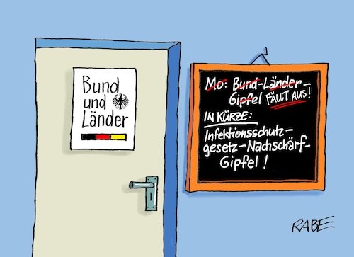 Cartoon: Nochmal Gipfel (medium) by RABE tagged corona,bundländerkonferenz,merkel,kanzleramt,lockerungen,stufenplan,öffnungen,lockdown,shutdown,baumärkte,impfdosen,rki,fallzahlen,inzidenzwert,spahn,impfzentren,impfreihenfolge,gipfel,infektionsschutzgesetz,nachschärfen,corona,bundländerkonferenz,merkel,kanzleramt,lockerungen,stufenplan,öffnungen,lockdown,shutdown,baumärkte,impfdosen,rki,fallzahlen,inzidenzwert,spahn,impfzentren,impfreihenfolge,gipfel,infektionsschutzgesetz,nachschärfen