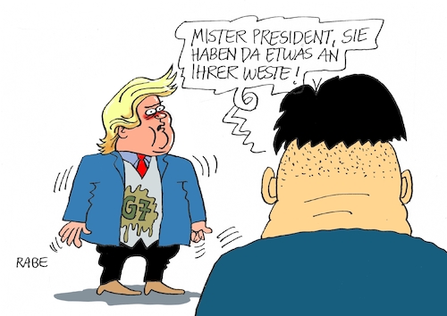 Cartoon: Nocmal kim Trump (medium) by RABE tagged kim,jong,un,moon,nordkorea,südkorea,brücke,frieden,atomwaffenabbau,rabe,ralf,böhme,cartoon,karikatur,pressezeichnung,farbcartoon,tagescartoon,machthaber,abrüstung,atomraketen,trump,usa,treffen,spitzentreffen,singapur,president,kim,jong,un,moon,nordkorea,südkorea,brücke,frieden,atomwaffenabbau,rabe,ralf,böhme,cartoon,karikatur,pressezeichnung,farbcartoon,tagescartoon,machthaber,abrüstung,atomraketen,trump,usa,treffen,spitzentreffen,singapur,president