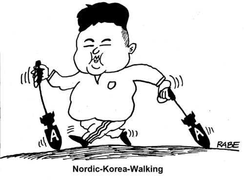 Cartoon: Nuklearmacht (medium) by RABE tagged nordkorea,kim,jong,un,diktator,atombombe,atomwaffen,nuklearsprengköpfe,plutonium,konflikt,südkorea,usa,militärstützpunkt,rabe,ralf,böhme,cartoon,karikatur,nordicwalking,tarnkappenjet,raketen,nordhalbinsel,nordkorea,kim,jong,un,diktator,atombombe,atomwaffen,nuklearsprengköpfe,plutonium,konflikt,südkorea,usa,militärstützpunkt,rabe,ralf,böhme,cartoon,karikatur,nordicwalking,tarnkappenjet,raketen,nordhalbinsel
