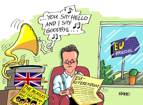 Cartoon: Oldies But Goldies (medium) by RABE tagged cameron,david,england,großbrittanien,insel,eu,verbleib,referendum,austritt,brexit,abstimmung,brüssel,london,rabe,ralf,böhme,cartoon,karikatur,pressezeichnung,farbcartoon,tagescartoon,beatles,hit,lp,schallplatte,single,hello,goodbye,cameron,david,england,großbrittanien,insel,eu,verbleib,referendum,austritt,brexit,abstimmung,brüssel,london,rabe,ralf,böhme,cartoon,karikatur,pressezeichnung,farbcartoon,tagescartoon,beatles,hit,lp,schallplatte,single,hello,goodbye