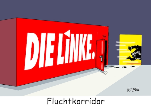 Cartoon: Oskar (medium) by RABE tagged linke,oskar,lafontaine,wagenknecht,austritt,parteiaustritt,rabe,ralf,böhme,cartoon,karikatur,pressezeichnung,farbcartoon,tagescartoon,korridor,türe,flucht,linke,oskar,lafontaine,wagenknecht,austritt,parteiaustritt,rabe,ralf,böhme,cartoon,karikatur,pressezeichnung,farbcartoon,tagescartoon,korridor,türe,flucht