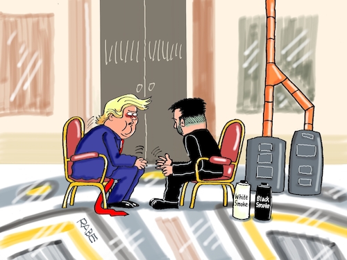 Cartoon: Petersdomgeflüster (medium) by RABE tagged trrump,donald,präsident,usa,zoll,strafzoll,cartoon,karikatur,rabe,ralf,böhme,pressezeichnung,farbcartoon,tagescartoon,vatikan,büro,papst,franziskus,tod,sekretär,konklave,selbsternennung,kirche,bischof,kardinal,petersdom,beisetzung,begräbnis,trauer,selenskyj,ukraine,ukrainekrieg,deal,ofen,rauch,rauchzeichen,religion,rom,trrump,donald,präsident,usa,zoll,strafzoll,cartoon,karikatur,rabe,ralf,böhme,pressezeichnung,farbcartoon,tagescartoon,vatikan,büro,papst,franziskus,tod,sekretär,konklave,selbsternennung,kirche,bischof,kardinal,petersdom,beisetzung,begräbnis,trauer,selenskyj,ukraine,ukrainekrieg,deal,ofen,rauch,rauchzeichen,religion,rom