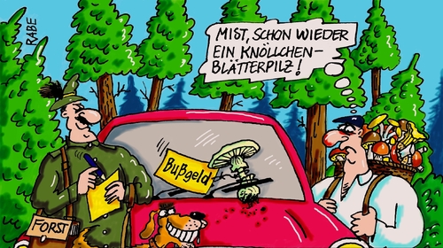 Cartoon: Pilzsucher (medium) by RABE tagged wald,pilze,förster,pkw,pilzsucher,steinpilz,rotkappe,birkenpilz,jagdhund,verbot,waldweg,rabe,ralf,böhme,cartoon,karikatur,pressezeichnung,farbcartoon,tagescartoon,bäume,fahrverbot,knöllchen,bussgeld,euroo,wald,pilze,förster,pkw,pilzsucher,steinpilz,rotkappe,birkenpilz,jagdhund,verbot,waldweg,rabe,ralf,böhme,cartoon,karikatur,pressezeichnung,farbcartoon,tagescartoon,bäume,fahrverbot,knöllchen,bussgeld,euroo