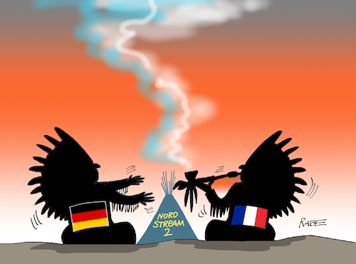 Cartoon: Pipe Of Peace (medium) by RABE tagged nordstream,zwei,ostsee,deutschland,russland,putin,merkel,schröder,frankreich,macron,streit,erdgas,wärme,rabe,ralf,böhme,cartoon,karikatur,pressezeichnung,farbcartoon,tagescartoon,indianer,friedenspfeife,eu,vertrag,gegenstimme,pipeline,wigwam,nordstream,zwei,ostsee,deutschland,russland,putin,merkel,schröder,frankreich,macron,streit,erdgas,wärme,rabe,ralf,böhme,cartoon,karikatur,pressezeichnung,farbcartoon,tagescartoon,indianer,friedenspfeife,eu,vertrag,gegenstimme,pipeline,wigwam