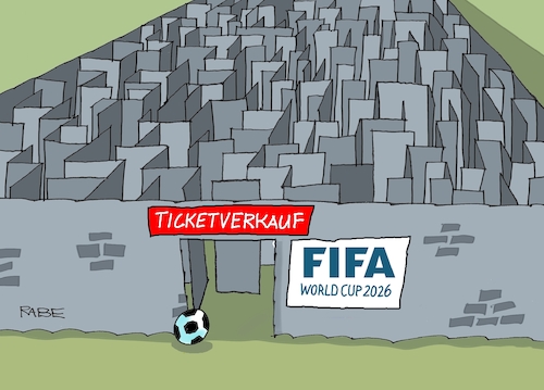 Cartoon: Preislabyrinth (medium) by RABE tagged fußball,nagelsmann,spieler,wm,kader,usa,ball,sport,tor,spielfeld,schiedsrichter,videobeweis,rabe,ralf,böhme,cartoon,karikatur,pressezeichnung,farbcartoon,tagescartoon,hund,bundesliga,ballaballa,fifa,world,cup,ticket,eintrittskarte,eintrittspreis,kosten,überteuerung,irre,irrgarten,labyrinth,fußball,nagelsmann,spieler,wm,kader,usa,ball,sport,tor,spielfeld,schiedsrichter,videobeweis,rabe,ralf,böhme,cartoon,karikatur,pressezeichnung,farbcartoon,tagescartoon,hund,bundesliga,ballaballa,fifa,world,cup,ticket,eintrittskarte,eintrittspreis,kosten,überteuerung,irre,irrgarten,labyrinth
