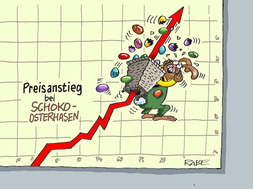 Cartoon: Preisschockschoko (medium) by RABE tagged merz,kanzler,koalition,union,spd,klingbeil,cartoon,karikatur,pressezeichnung,farbcartoon,tagescartoon,db,bahn,frühling,frühjahr,frühjahrsputz,ice,zug,blumenkasten,blumenkästen,ostern,osterhase,diagramm,bilanz,osterfest,ostereier,schokolade,schokohase,schokoosterhasen,kako,kakopreis,weltmarkt,merz,kanzler,koalition,union,spd,klingbeil,cartoon,karikatur,pressezeichnung,farbcartoon,tagescartoon,db,bahn,frühling,frühjahr,frühjahrsputz,ice,zug,blumenkasten,blumenkästen,ostern,osterhase,diagramm,bilanz,osterfest,ostereier,schokolade,schokohase,schokoosterhasen,kako,kakopreis,weltmarkt