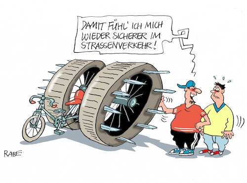 Radfahrer By RABE | Politics Cartoon | TOONPOOL