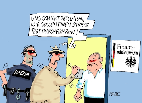 Cartoon: Razziaunion (medium) by RABE tagged bundestagswahl,wahlkampf,osten,ddr,ostbeauftragter,bundesregierung,recht,rabe,ralf,böhme,cartoon,karikatur,pressezeichnung,farbcartoon,tagescartoon,kanzleramt,laschet,gartenzwerg,olaf,scholz,finanzminister,finanzministerium,razzia,durchsuchung,union,stresstest,bundestagswahl,wahlkampf,osten,ddr,ostbeauftragter,bundesregierung,recht,rabe,ralf,böhme,cartoon,karikatur,pressezeichnung,farbcartoon,tagescartoon,kanzleramt,laschet,gartenzwerg,olaf,scholz,finanzminister,finanzministerium,razzia,durchsuchung,union,stresstest