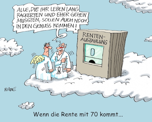 Cartoon: Rentenstelle (medium) by RABE tagged rente,nahles,spd,rentenstelle,arbeit,renteneintrittsalter,siebzig,gewerkschaften,rentner,rentenauszahlung,rentenbescheid,rabe,ralf,böhme,cartoon,karikatur,pressezeichnung,farbcartoon,tagescartoon,wolke,himmel,engel,petrus,rente,nahles,spd,rentenstelle,arbeit,renteneintrittsalter,siebzig,gewerkschaften,rentner,rentenauszahlung,rentenbescheid,rabe,ralf,böhme,cartoon,karikatur,pressezeichnung,farbcartoon,tagescartoon,wolke,himmel,engel,petrus