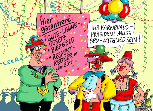 Cartoon: Respektfasching (medium) by RABE tagged nahles,spd,sozialdemokraten,groko,umfragetief,scholz,rabe,ralf,böhme,cartoon,karikatur,pressezeichnung,farbcartoon,tagescartoon,ruine,koalition,koalitionsvetrag,bruch,drahtseil,union,cdu,prügelknaben,karneval,fasching,kostümball,büttenabend,karnevalspräsident,respektrente,respektbüttenredner,gute,kitagesetz,laune,gesetz,bürgergeld,biergeld,nahles,spd,sozialdemokraten,groko,umfragetief,scholz,rabe,ralf,böhme,cartoon,karikatur,pressezeichnung,farbcartoon,tagescartoon,ruine,koalition,koalitionsvetrag,bruch,drahtseil,union,cdu,prügelknaben,karneval,fasching,kostümball,büttenabend,karnevalspräsident,respektrente,respektbüttenredner,gute,kitagesetz,laune,gesetz,bürgergeld,biergeld
