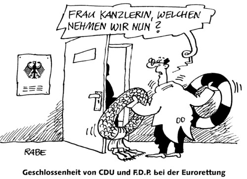 Cartoon: Rettungsaktion (medium) by RABE tagged euro,krise,eu,rettungsschirm,brüssel,finanzchefs,kanzlerin,merkel,cdu,fdp,koalition,geschlossenheit,einigkeit,schuldenkrise,eurorettung,rettungsring,kanzleramt,bundesregierung,schwarzgelb,rösler,parteispitze,krank,beerdigung,trauerkranz,grabgebinde,euro,krise,eu,rettungsschirm,brüssel,finanzchefs,kanzlerin,merkel,cdu,fdp,koalition,geschlossenheit