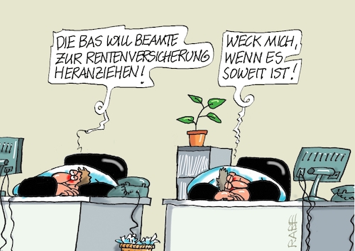 Cartoon: Ruhet sanft (medium) by RABE tagged merz,groko,spd,union,posten,postenvergabe,rabe,ralf,böhme,cartoon,karikatur,pressezeichnung,farbcartoon,tagescartoon,schaufenster,deko,umbau,laden,ladenhüter,regierungsbildung,bärbel,bas,sozialministerin,beamte,rente,rentenversicherung,rentenkasse,einzahlung,rententopf,ärmelschoner,büro,büroschlaf,merz,groko,spd,union,posten,postenvergabe,rabe,ralf,böhme,cartoon,karikatur,pressezeichnung,farbcartoon,tagescartoon,schaufenster,deko,umbau,laden,ladenhüter,regierungsbildung,bärbel,bas,sozialministerin,beamte,rente,rentenversicherung,rentenkasse,einzahlung,rententopf,ärmelschoner,büro,büroschlaf