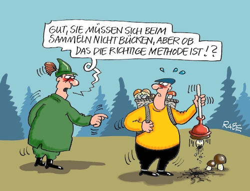 Cartoon: Saugwirkung (medium) by RABE tagged pilz,pilze,pilsaison,pilzsucher,korb,messer,pilzbuch,rabe,ralf,böhme,cartoon,karikatur,pressezeichnung,farbcartoon,pilzberatung,pilzarten,champignon,rasen,wald,sauger,pömpel,klempner,myzel,pilz,pilze,pilsaison,pilzsucher,korb,messer,pilzbuch,rabe,ralf,böhme,cartoon,karikatur,pressezeichnung,farbcartoon,pilzberatung,pilzarten,champignon,rasen,wald,sauger,pömpel,klempner,myzel