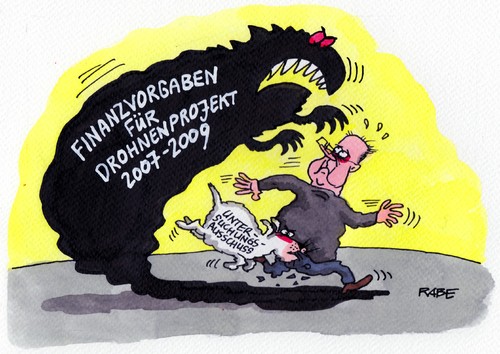 Cartoon: Schatten der Vergangenheit (medium) by RABE tagged peer,steinbrück,spd,kanzlerkandidat,kompetenzteam,drohne,drohnenaffäre,drohnendebakel,kampfdrohne,bundesverteidigungsminister,de,maiziere,rücktritt,bundeswehr,rabe,ralf,böhme,cartoon,karikatur,pressezeichnung,farbcartoon,untersuchungsausschuss,euro,eurohawk,hawk,finanzminister,drohnenprojekt,finanzvorgaben,unionsfraktion,cdu,schatten,hund,bestie,peer,steinbrück,spd,kanzlerkandidat,kompetenzteam,drohne,drohnenaffäre,drohnendebakel,kampfdrohne,bundesverteidigungsminister,de,maiziere,rücktritt,bundeswehr,rabe,ralf,böhme,cartoon,karikatur,pressezeichnung,farbcartoon,untersuchungsausschuss,euro,eurohawk,hawk,finanzminister,drohnenprojekt,finanzvorgaben,unionsfraktion,cdu,schatten,hund,bestie