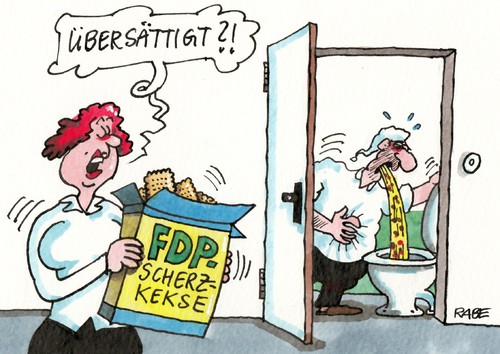 Cartoon: Scherzkekse (medium) by RABE tagged liberale,fdp,rösler,brüderle,schwarzgelb,kanzlerin,merkel,cdu,koalition,bundesregierung,bundestagswahl,wähler,wählerstimmen,rabe,ralf,böhme,cartoon,karikatur,parteispitze,querelen,niebel,parteitag,bundespartei,kekse,scherz,scherzkekse,brechen,übergeben,kotzen,speien,übelkeit,überfressen,gesättigt,liberale,fdp,rösler,brüderle,schwarzgelb,kanzlerin,merkel,cdu,koalition,bundesregierung,bundestagswahl,wähler,wählerstimmen,rabe,ralf,böhme,cartoon,karikatur,parteispitze,querelen,niebel,parteitag,bundespartei,kekse,scherz,scherzkekse,brechen,übergeben,kotzen,speien,übelkeit,überfressen,gesättigt