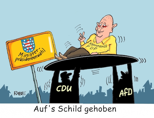 Cartoon: Schildbürgerei (medium) by RABE tagged landtagswahlen,wahlergebnisse,sachsen,brandenburg,groko,spd,cdu,rabe,ralf,böhme,cartoon,karikatur,pressezeichnung,farbcartoon,tagescartoon,arzt,doktor,csu,afd,verluste,rechte,populismus,thüringen,erfurt,ramelow,kemmerich,fdp,landtagswahlen,wahlergebnisse,sachsen,brandenburg,groko,spd,cdu,rabe,ralf,böhme,cartoon,karikatur,pressezeichnung,farbcartoon,tagescartoon,arzt,doktor,csu,afd,verluste,rechte,populismus,thüringen,erfurt,ramelow,kemmerich,fdp