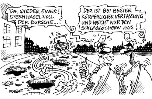 Schlaglochpiste Schlaglochpiste