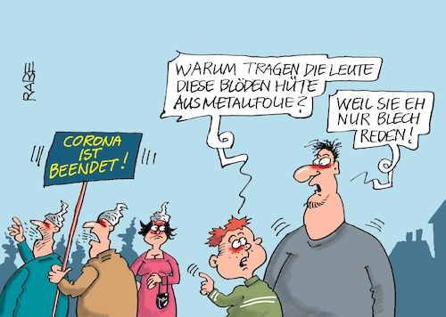 Cartoon: Schlecht behütet (medium) by RABE tagged virus,corona,pandemie,coronakrise,rabe,ralf,böhme,cartoon,karikatur,pressezeichnung,farbcartoon,tagescartoon,viren,virenschutz,mundschutz,desinfektion,föderal,föderalismus,ländersache,abstandsregeln,masken,maskenpflicht,nasenschutz,coronaleugner,demo,verschwörer,aluhüte,weltverbesserer,demokratieverständnis,testpflicht,impfgegner,reiserückkehrer,risikogebiete,virus,corona,pandemie,coronakrise,rabe,ralf,böhme,cartoon,karikatur,pressezeichnung,farbcartoon,tagescartoon,viren,virenschutz,mundschutz,desinfektion,föderal,föderalismus,ländersache,abstandsregeln,masken,maskenpflicht,nasenschutz,coronaleugner,demo,verschwörer,aluhüte,weltverbesserer,demokratieverständnis,testpflicht,impfgegner,reiserückkehrer,risikogebiete