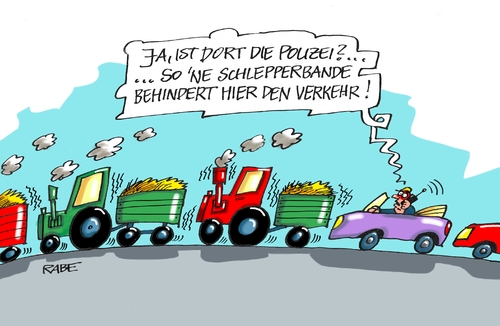 Cartoon: Schlepper (medium) by RABE tagged flüchtlingsdrama,mittelmeer,flüchtlinge,bootpeople,schlepper,schleuser,rabe,ralf,böhme,cartoon,karikatur,pressezeichnung,farbcartoon,tagescartoon,eu,europa,flüchtlingspolitik,traktor,straße,pkw,polizei,verkehrshindernis,flüchtlingsdrama,mittelmeer,flüchtlinge,bootpeople,schlepper,schleuser,rabe,ralf,böhme,cartoon,karikatur,pressezeichnung,farbcartoon,tagescartoon,eu,europa,flüchtlingspolitik,traktor,straße,pkw,polizei,verkehrshindernis