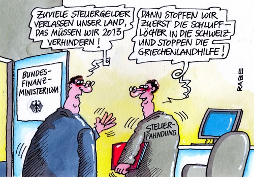 Cartoon: Schlüpfriges (medium) by RABE tagged schlupflöcher,steuergelder,steuerzahler,finanzminister,bundesfinanzministerium,schäuble,cdu,schweiz,griechenland,steuercd,cd,steuerflüchtlinge,finanzamt,rabe,ralf,böhme,cartoon,karikatur,steuerfahndung,euro,eurokrise,retuungsschirm,schuldenkrise,verhinderung,steuerabkommen,steinbrück,silvester,neujahr,jahreswechsel,schlupflöcher,steuergelder,steuerzahler,finanzminister,bundesfinanzministerium,schäuble,cdu,schweiz,griechenland,steuercd,cd,steuerflüchtlinge,finanzamt,rabe,ralf,böhme,cartoon,karikatur,steuerfahndung,euro,eurokrise,retuungsschirm,schuldenkrise,verhinderung,steuerabkommen,steinbrück,silvester,neujahr,jahreswechsel