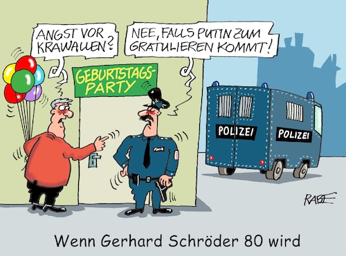 Schröder feiert Schröder feiert
