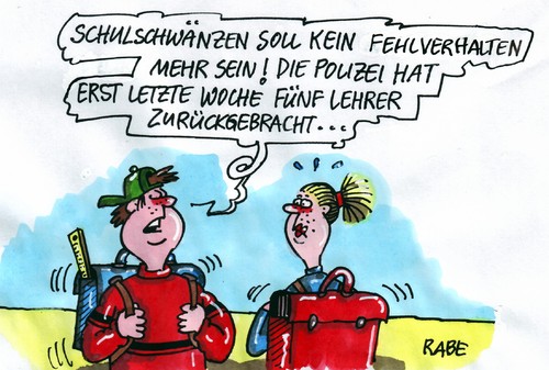 Cartoon: Schulanfang (medium) by RABE tagged bundesrgierung,bildungspolitik,bildungsministerin,schavan,fdp,pisastudie,lehrplan,lehrer,schüler,schulklasse,direktor,schulleitung,lehrerzimmer,stundenplan,schulschwänzer,stress,mobbing,lärm,klassengrösse,gewalt,leistungsdruck,prüfung,diktat,klassenarbeit,schultafel,noten,zeugnis,schulferien,polizei,fehlverhalten,betragen,mitarbeit,bundesrgierung,bildungspolitik,bildungsministerin,schavan,fdp,pisastudie,lehrplan,direktor,schulleitung,lehrerzimmer,schulklasse