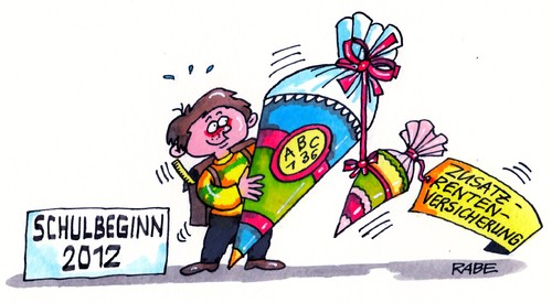 Cartoon: Schuleinführungsgeschenk (medium) by RABE tagged zuschussrente,von,der,leyen,cdu,rente,altersarmut,armut,rentner,zusatzrente,rentenversicherung,bundesarbeitsministerin,generation,generationenungerechtigkeit,geringverdiener,armutsrisko,rentenniveau,sozialfälle,rentenbeitrag,schule,schulanfang,zuckertüte,erstklässler,schulklasse,zuschussrente,von,der,leyen,cdu,rente,altersarmut,armut,rentner,zusatzrente,rentenversicherung,bundesarbeitsministerin,generation,generationenungerechtigkeit,geringverdiener,armutsrisko,rentenniveau,sozialfälle,rentenbeitrag,schule,schulanfang,zuckertüte,erstklässler,schulklasse