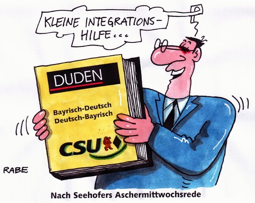 Cartoon: Seehoferrede (medium) by RABE tagged politischer,aschermittwoch,bayern,passau,seehofer,parteivorsitzender,csu,parteimitgleider,landesregierung,bundesregierung,opposition,kanzlerin,euro,krise,mann,duden,buch,bayernlöwe,aschermittwochsrede,integration,integrationshilfe,einbürgern,einbürgerungstest,deutsch,ausländet,türken,lernen,sprachunterricht,wörterbuch,migranten,aschermittwoch,seehofer,parteivorsitzender,parteimitgleider,csu,landesregierung,opposition,bundesregierung,duden,integration