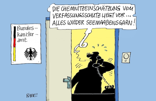 Cartoon: Seemaßensgarn (medium) by RABE tagged chemnitz,sachsen,aufmarsch,demo,rabe,ralf,böhme,cartoon,karikatur,pressezeichnung,farbcartoon,tagescartoon,dresden,polizei,merkel,weg,ängste,langzeitstudie,angst,trump,migration,flüchtlinge,freude,maaßen,bfv,verfassungsschutz,verfassungsschutzbericht,chemnitzeinschätzung,kanzleramt,seehofer,innenminister,lagebericht,seemann,seemannsgarn,seemaßensgarn,chemnitz,sachsen,aufmarsch,demo,rabe,ralf,böhme,cartoon,karikatur,pressezeichnung,farbcartoon,tagescartoon,dresden,polizei,merkel,weg,ängste,langzeitstudie,angst,trump,migration,flüchtlinge,freude,maaßen,bfv,verfassungsschutz,verfassungsschutzbericht,chemnitzeinschätzung,kanzleramt,seehofer,innenminister,lagebericht,seemann,seemannsgarn,seemaßensgarn