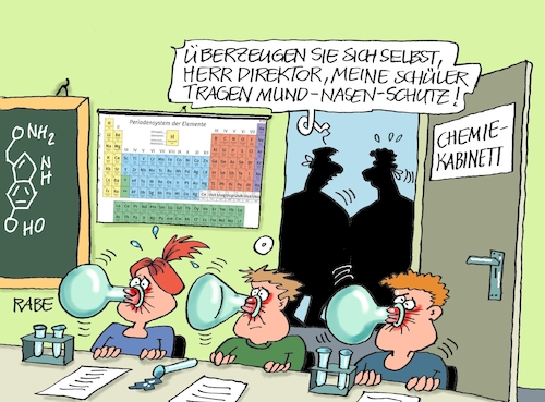 Cartoon: Serotine (medium) by RABE tagged virus,corona,pandemie,coronakrise,rabe,ralf,böhme,cartoon,karikatur,pressezeichnung,farbcartoon,tagescartoon,viren,virenschutz,mundschutz,desinfektion,föderal,föderalismus,ländersache,schule,schulstart,abstandsregeln,maskenpflicht,lehrer,schüler,reiserückkehrer,schulbeginn,direktor,coronaregeln,chemie,serotine,chemiekabinett,reagenzgläser,erlmayerkolben,elemente,periodensystem,virus,corona,pandemie,coronakrise,rabe,ralf,böhme,cartoon,karikatur,pressezeichnung,farbcartoon,tagescartoon,viren,virenschutz,mundschutz,desinfektion,föderal,föderalismus,ländersache,schule,schulstart,abstandsregeln,maskenpflicht,lehrer,schüler,reiserückkehrer,schulbeginn,direktor,coronaregeln,chemie,serotine,chemiekabinett,reagenzgläser,erlmayerkolben,elemente,periodensystem