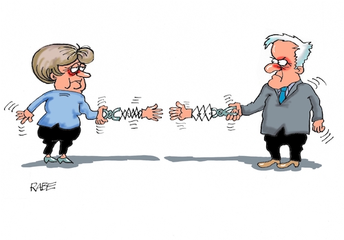 Cartoon: Shake Hands II (medium) by RABE tagged asylbeschlüsse,eu,brüssel,massnahmenpaket,auffanglager,merkel,cdu,csu,union,seehofer,söder,bayern,grenze,flüchtlinge,rabe,ralf,böhme,cartoon,karikatur,pressezeichnung,farbcartoon,tagescartoon,asylstreit,maßnahmenplan,gipfel,gipfelentscheidungen,migranten,nordafrika,azfnahmelager,ungarn,tschechien,lybien,mararroko,ägypten,tunesien,algerien,shake,hand,asylbeschlüsse,eu,brüssel,massnahmenpaket,auffanglager,merkel,cdu,csu,union,seehofer,söder,bayern,grenze,flüchtlinge,rabe,ralf,böhme,cartoon,karikatur,pressezeichnung,farbcartoon,tagescartoon,asylstreit,maßnahmenplan,gipfel,gipfelentscheidungen,migranten,nordafrika,azfnahmelager,ungarn,tschechien,lybien,mararroko,ägypten,tunesien,algerien,shake,hand