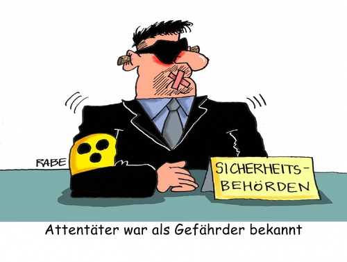 Cartoon: Sicherheitsbehörden (medium) by RABE tagged sicherheitsbehörden,spione,nsa,bnd,polizei,innenministerium,blindheit,blindenarmbinde,sonnenbrille,ohrstöpsel,rabe,ralf,böhme,cartoon,karikatur,pressezeichnung,farbcartoon,tagescartoon,attenta,berlin,weihnachtsmarkt,lkw,tunesier,fahndung,terrorist,attentäter,sicherheitsbehörden,spione,nsa,bnd,polizei,innenministerium,blindheit,blindenarmbinde,sonnenbrille,ohrstöpsel,rabe,ralf,böhme,cartoon,karikatur,pressezeichnung,farbcartoon,tagescartoon,attenta,berlin,weihnachtsmarkt,lkw,tunesier,fahndung,terrorist,attentäter