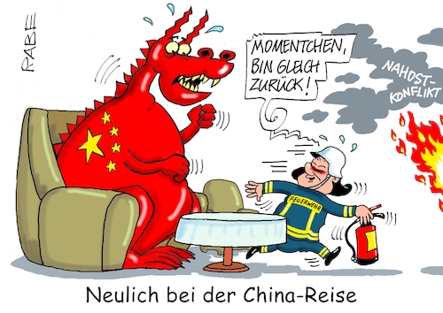 Cartoon: Solz der Feuerwehrmann (medium) by RABE tagged israel,iran,palästine,nahost,eskalation,konflikt,krise,eskalationsspirale,drohnen,drohnenangriff,raketenangriff,rabe,ralf,böhme,cartoon,karikatur,pressezeichnung,farbcartoon,tagescartoon,olaf,scholz,china,peking,chinareise,drachen,feuerwehr,feuerlöscher,rauch,flammen,israel,iran,palästine,nahost,eskalation,konflikt,krise,eskalationsspirale,drohnen,drohnenangriff,raketenangriff,rabe,ralf,böhme,cartoon,karikatur,pressezeichnung,farbcartoon,tagescartoon,olaf,scholz,china,peking,chinareise,drachen,feuerwehr,feuerlöscher,rauch,flammen