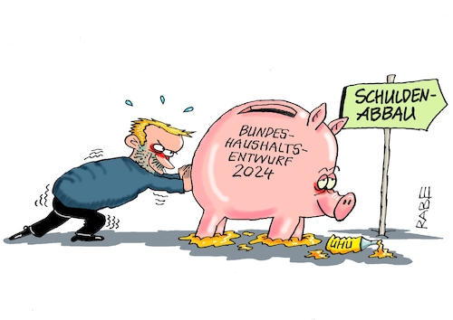 Cartoon: Sparschweinkleber (medium) by RABE tagged ampelregierung,scholz,spd,grüne,fdp,lindner,kinder,kindergrundsicherung,rabe,ralf,böhme,cartoon,karikatur,pressezeichnung,farbcartoon,tagescartoon,hausmeister,ohren,zähne,haushalt,haushaltsdebatte,bundestag,sparhaushalt,finanzminister,sparschwein,schwein,klimakleber,leimtube,schuldenabbau,wegweiser,kleber,leim,ampelregierung,scholz,spd,grüne,fdp,lindner,kinder,kindergrundsicherung,rabe,ralf,böhme,cartoon,karikatur,pressezeichnung,farbcartoon,tagescartoon,hausmeister,ohren,zähne,haushalt,haushaltsdebatte,bundestag,sparhaushalt,finanzminister,sparschwein,schwein,klimakleber,leimtube,schuldenabbau,wegweiser,kleber,leim