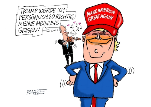 Cartoon: Stehgeiger (medium) by RABE tagged trrump,donald,präsident,usa,zoll,strafzoll,cartoon,karikatur,rabe,ralf,böhme,pressezeichnung,farbcartoon,tagescartoon,vatikan,büro,papst,franziskus,tod,sekretär,konklave,selbsternennung,kirche,bischof,ukraine,ukrainekrieg,zölle,stahl,aluminium,staatsbesuch,merz,antrittsbesuch,bundeskanzler,auslandskanzler,geige,noten,geigenspieler,stehgeiger,trrump,donald,präsident,usa,zoll,strafzoll,cartoon,karikatur,rabe,ralf,böhme,pressezeichnung,farbcartoon,tagescartoon,vatikan,büro,papst,franziskus,tod,sekretär,konklave,selbsternennung,kirche,bischof,ukraine,ukrainekrieg,zölle,stahl,aluminium,staatsbesuch,merz,antrittsbesuch,bundeskanzler,auslandskanzler,geige,noten,geigenspieler,stehgeiger