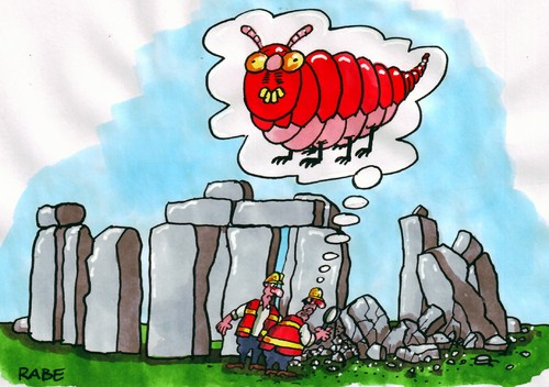 Cartoon: Steinlaus (medium) by RABE tagged loriot,mehr,lametta,vicco,von,bülow,achwas,brandebburg,pirol,steinlaus,stonehenge,loriot,mehr,lametta,vicco,von,bülow,achwas,brandebburg,pirol,steinlaus,stonehenge