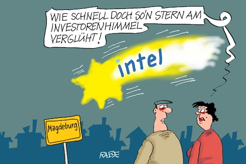 Cartoon: Sternschnuppe (medium) by RABE tagged merz,union,kanzler,fritze,koalition,spd,klingbeil,bundesregierung,rabe,ralf,böhme,cartoon,karikatur,pressezeichnung,farbcartoon,tagescartoon,trump,putin,krisen,tv,nachrichten,investoren,ansiedlung,magdeburg,intel,sternschnuppe,chip,chipfabrik,chiphersteller,merz,union,kanzler,fritze,koalition,spd,klingbeil,bundesregierung,rabe,ralf,böhme,cartoon,karikatur,pressezeichnung,farbcartoon,tagescartoon,trump,putin,krisen,tv,nachrichten,investoren,ansiedlung,magdeburg,intel,sternschnuppe,chip,chipfabrik,chiphersteller