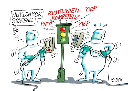 Cartoon: Störanfälligkeit (medium) by RABE tagged gas,gassparen,gasnotstand,gasgeben,sanktionen,gasspeicher,gasheizung,rabe,ralf,böhme,cartoon,karikatur,pressezeichnung,farbcartoon,tagescartoon,robert,habeck,putin,ukrainekrieg,richtlinie,richtlinienkompetenz,scholz,ampel,piep,störfall,akw,abschaltung,streckbetrieb,schutzanzug,geigerzähler,laufzeitverlängerung,brennstäbe,gas,gassparen,gasnotstand,gasgeben,sanktionen,gasspeicher,gasheizung,rabe,ralf,böhme,cartoon,karikatur,pressezeichnung,farbcartoon,tagescartoon,robert,habeck,putin,ukrainekrieg,richtlinie,richtlinienkompetenz,scholz,ampel,piep,störfall,akw,abschaltung,streckbetrieb,schutzanzug,geigerzähler,laufzeitverlängerung,brennstäbe