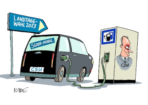 Cartoon: Stromschlag (medium) by RABE tagged cdu,parteitag,hannover,friedrich,merz,csu,union,opposition,erneuerung,augsburg,söder,elekroauto,ladestation,ladekabel,landtagswahl,bayern,södermobil,einigkeit,schwesterpartei,geschlossenheit,cdu,parteitag,hannover,friedrich,merz,csu,union,opposition,erneuerung,augsburg,söder,elekroauto,ladestation,ladekabel,landtagswahl,bayern,södermobil,einigkeit,schwesterpartei,geschlossenheit