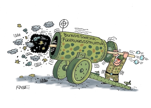 Cartoon: Strukturwandel (medium) by RABE tagged bundeswehr,pistorius,kriegstüchtigkeit,deutschland,armee,cartoon,karikatur,pressezeichnung,farbcartoon,tagescartoon,kriegsführung,führung,führungsstruktur,kanone,haubitze,rohr,rohreinigung,rohrkrepierer,bundeswehr,pistorius,kriegstüchtigkeit,deutschland,armee,cartoon,karikatur,pressezeichnung,farbcartoon,tagescartoon,kriegsführung,führung,führungsstruktur,kanone,haubitze,rohr,rohreinigung,rohrkrepierer