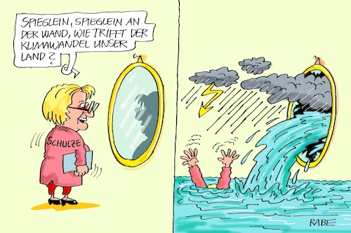 Cartoon: Svenia Schulze (medium) by RABE tagged klimawandel,umwelt,umweltministerin,schulze,sp,klimapreis,heizung,auto,rabe,ralf,böhme,cartoon,karikatur,pressezeichnung,farbcartoon,tagescartoon,brücke,bettler,verkehr,klimaprämie,friday,for,future,svenia,spd,schneewittchen,spieglein,hochwasser,sintflut,klimabericht,klimawandel,umwelt,umweltministerin,schulze,sp,klimapreis,heizung,auto,rabe,ralf,böhme,cartoon,karikatur,pressezeichnung,farbcartoon,tagescartoon,brücke,bettler,verkehr,klimaprämie,friday,for,future,svenia,spd,schneewittchen,spieglein,hochwasser,sintflut,klimabericht