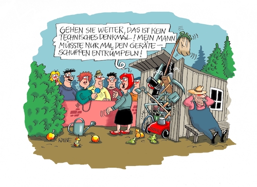 Cartoon: Tag des Offenen Denkmals (medium) by RABE tagged taf,des,offenen,denkmals,burgen,schlösser,verließe,bundesländer,rabe,ralf,böhme,cartoon,karikatur,pressezeichnung,farbcartoon,tagescartoon,restauratoren,ärchäolgen,geräteschuppen,führungen,kellergewölbe,taf,des,offenen,denkmals,burgen,schlösser,verließe,bundesländer,rabe,ralf,böhme,cartoon,karikatur,pressezeichnung,farbcartoon,tagescartoon,restauratoren,ärchäolgen,geräteschuppen,führungen,kellergewölbe