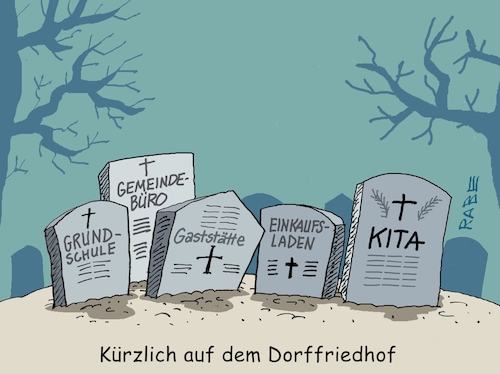 Cartoon: Trauerspiel (medium) by RABE tagged merz,union,kanzler,fritze,koalition,spd,klingbeil,bundesregierung,rabe,ralf,böhme,cartoon,karikatur,pressezeichnung,farbcartoon,tagescartoon,gemeinde,dorf,tod,sterben,wegsterben,grab,friedhof,grabstein,grundschule,kita,kindergarten,dorfladen,gasthof,büro,merz,union,kanzler,fritze,koalition,spd,klingbeil,bundesregierung,rabe,ralf,böhme,cartoon,karikatur,pressezeichnung,farbcartoon,tagescartoon,gemeinde,dorf,tod,sterben,wegsterben,grab,friedhof,grabstein,grundschule,kita,kindergarten,dorfladen,gasthof,büro