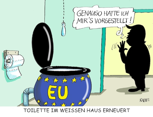 Cartoon: Trump Klo nochmal (medium) by RABE tagged trump,präsident,weisses,haus,washington,toilette,klo,klodeckel,sanierung,erneuerung,oval,office,rabe,ralf,böhme,cartoon,karikatur,pressezeichnung,farbcartoon,tagescartoon,welt,weltkugel,erde,klobecken,eu,brüssel,trump,präsident,weisses,haus,washington,toilette,klo,klodeckel,sanierung,erneuerung,oval,office,rabe,ralf,böhme,cartoon,karikatur,pressezeichnung,farbcartoon,tagescartoon,welt,weltkugel,erde,klobecken,eu,brüssel