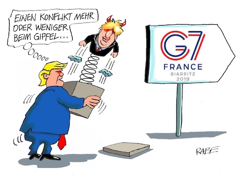 Cartoon: Trump und Johnson (medium) by RABE tagged trump,usa,sieben,frankreich,boris,johnson,brexit,macron,merkel,japan,rabe,ralf,böhme,cartoon,karikatur,pressezeichnung,farbcartoon,tagescartoon,austritt,eu,premier,präsident,gipfel,gipfeltreffen,staatspräsidenten,kanada,deutschland,trump,usa,sieben,frankreich,boris,johnson,brexit,macron,merkel,japan,rabe,ralf,böhme,cartoon,karikatur,pressezeichnung,farbcartoon,tagescartoon,austritt,eu,premier,präsident,gipfel,gipfeltreffen,staatspräsidenten,kanada,deutschland