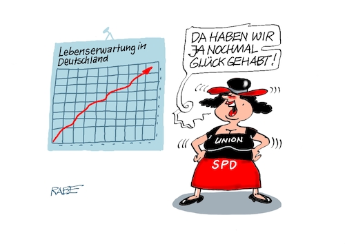 Cartoon: Überlebenschance (medium) by RABE tagged merz,union,kanzler,fritze,koalition,spd,klingbeil,bundesregierung,rabe,ralf,böhme,cartoon,karikatur,pressezeichnung,farbcartoon,tagescartoon,trump,putin,krisen,tv,nachrichten,deutschland,diagramm,bilanz,groko,schwarz,rot,überleben,überlebenschance,leben,lebenserwartung,steigerung,anstieg,statistik,weiterleben,merz,union,kanzler,fritze,koalition,spd,klingbeil,bundesregierung,rabe,ralf,böhme,cartoon,karikatur,pressezeichnung,farbcartoon,tagescartoon,trump,putin,krisen,tv,nachrichten,deutschland,diagramm,bilanz,groko,schwarz,rot,überleben,überlebenschance,leben,lebenserwartung,steigerung,anstieg,statistik,weiterleben
