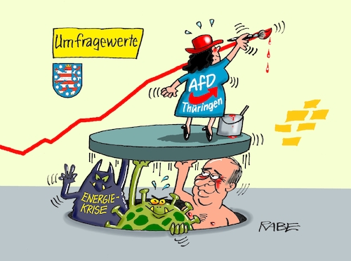 Cartoon: Umfragedeckel (medium) by RABE tagged gas,gassparen,gasnotstand,gasgeben,sanktionen,gasspeicher,gasheizung,rabe,ralf,böhme,cartoon,karikatur,pressezeichnung,farbcartoon,tagescartoon,robert,habeck,putin,ukrainekrieg,energiekrise,corona,omikron,afd,höcke,thüringen,linke,ramelow,umfragewerte,gully,gulli,gullideckel,gas,gassparen,gasnotstand,gasgeben,sanktionen,gasspeicher,gasheizung,rabe,ralf,böhme,cartoon,karikatur,pressezeichnung,farbcartoon,tagescartoon,robert,habeck,putin,ukrainekrieg,energiekrise,corona,omikron,afd,höcke,thüringen,linke,ramelow,umfragewerte,gully,gulli,gullideckel